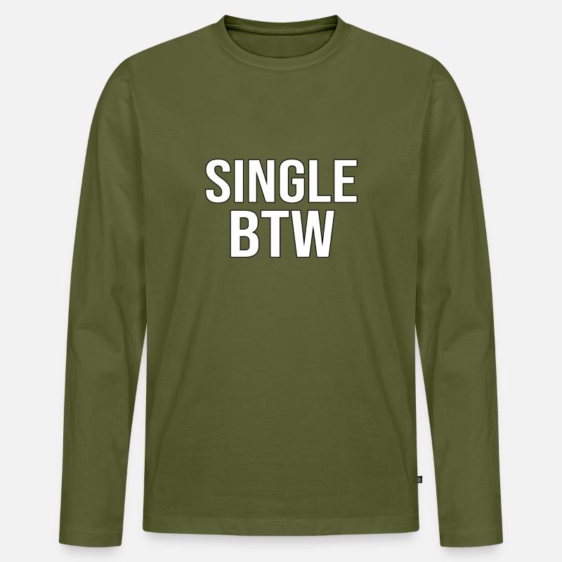 Single BTW Bold Monochrome - Männer Premium Bio Langarmshirt - Khaki