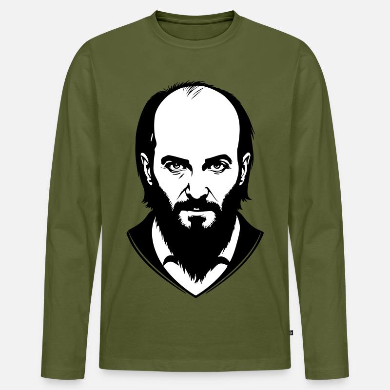 Tschetschenischer Held - Männer Premium Bio Langarmshirt - Khaki