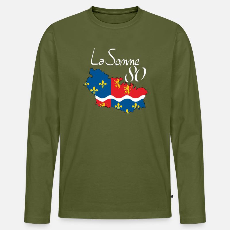 die Summe - Männer Premium Bio Langarmshirt - Khaki