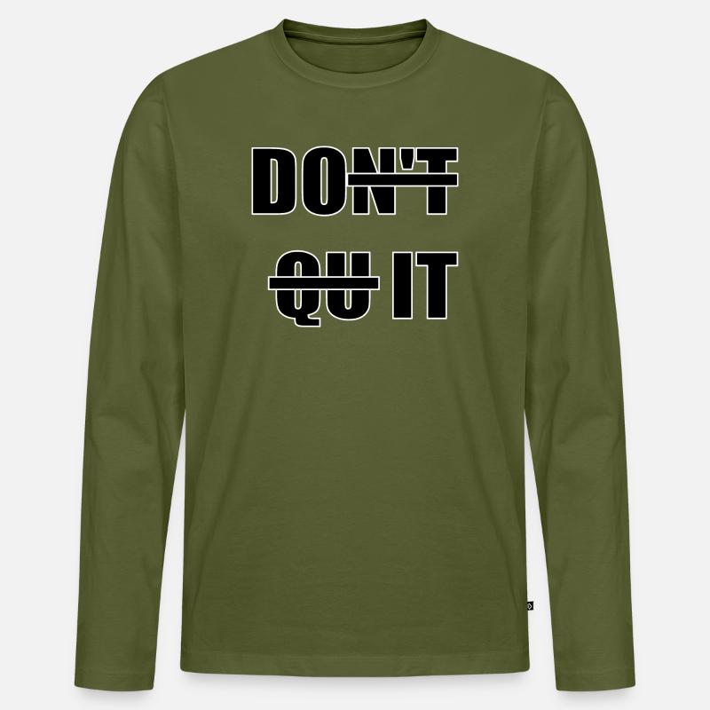 TU ES - Männer Premium Bio Langarmshirt - Khaki
