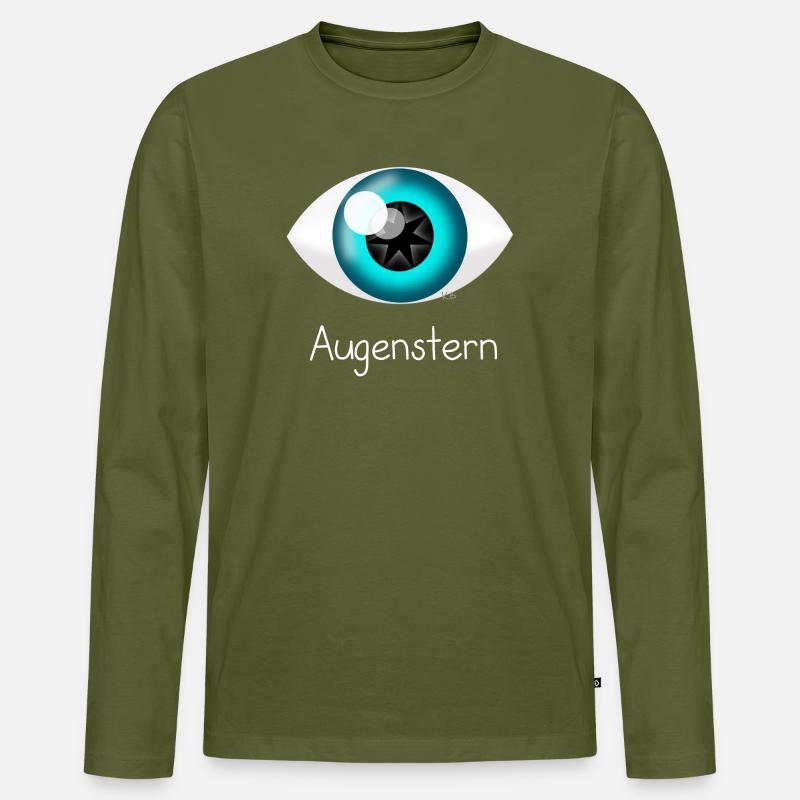 Augenstern - Männer Premium Bio Langarmshirt - Khaki
