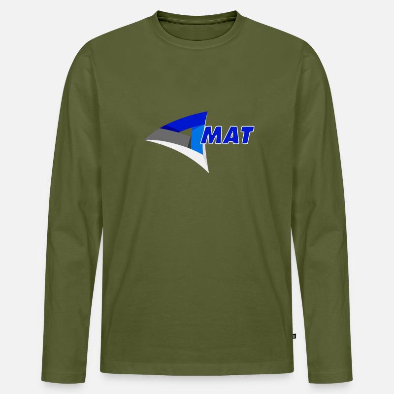 Matt - Männer Premium Bio Langarmshirt - Khaki