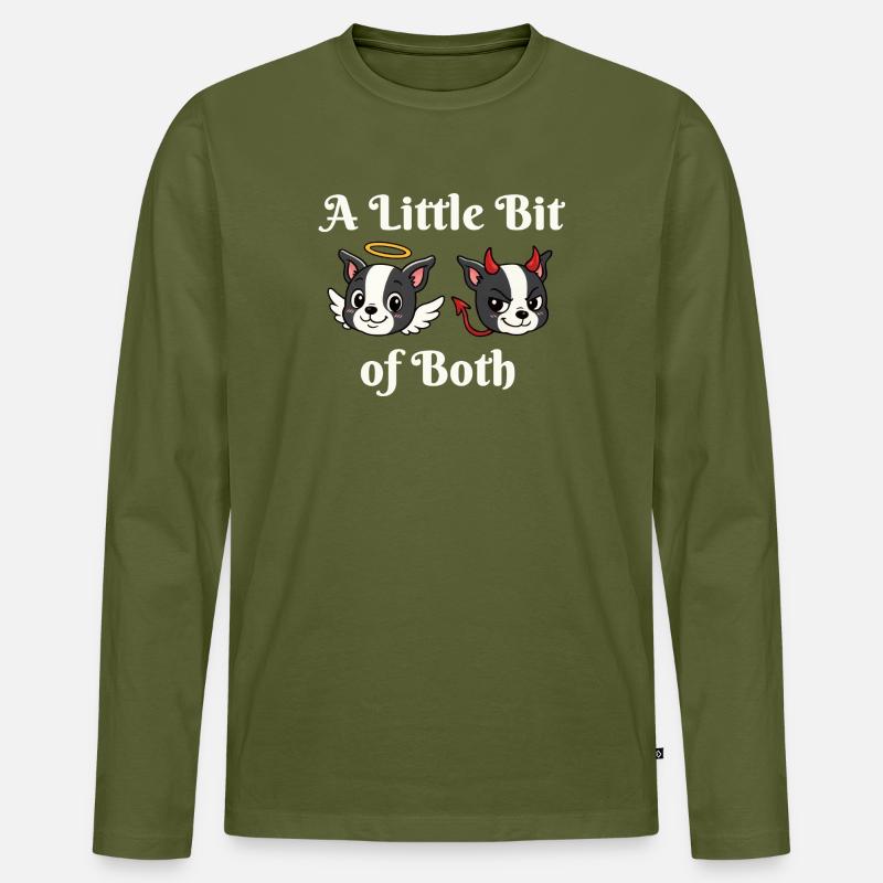 Ein bisschen von beidem - Männer Premium Bio Langarmshirt - Khaki