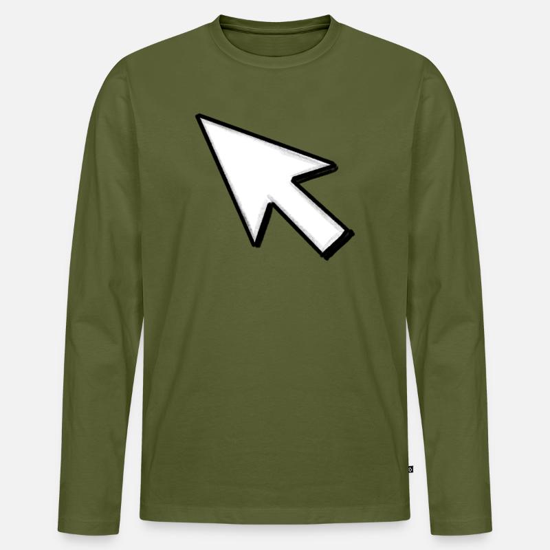 Cursor: Click mich! - Männer Premium Bio Langarmshirt - Khaki