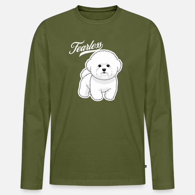 Pudel Mut - Männer Premium Bio Langarmshirt - Khaki