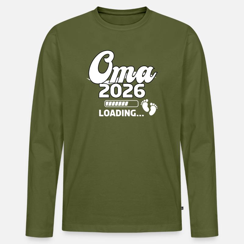 Oma 2026 Loading Design - Männer Premium Bio Langarmshirt - Khaki