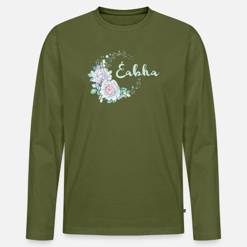 Für Éabha - Männer Premium Bio Langarmshirt - Khaki