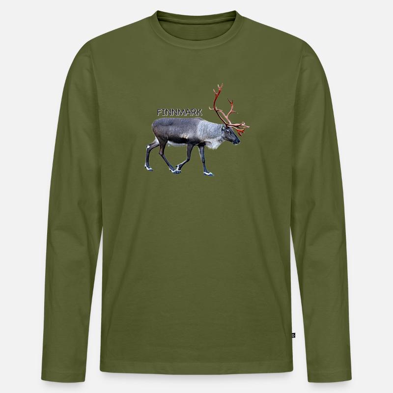 FINNMARK - Männer Premium Bio Langarmshirt - Khaki