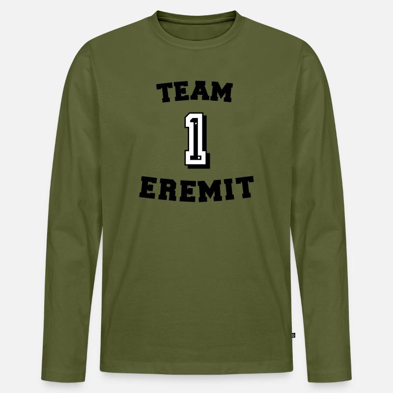 Team Eremit - Männer Premium Bio Langarmshirt - Khaki