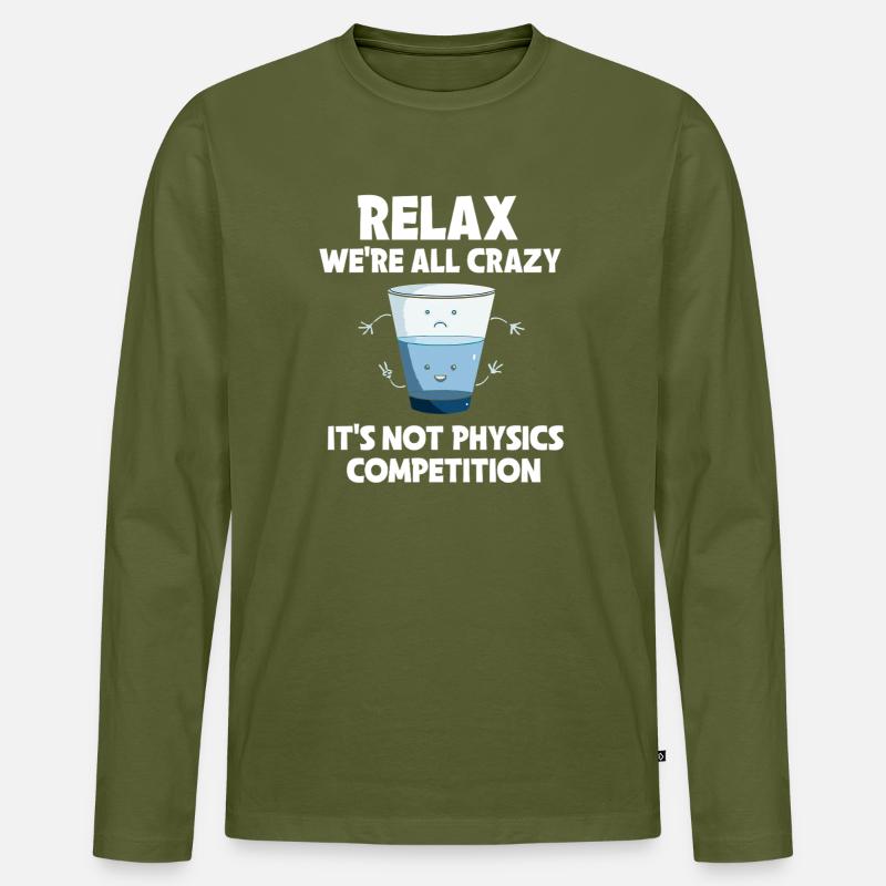 Physik Phyiker Physikstudent Physiklehrer - Männer Premium Bio Langarmshirt - Khaki