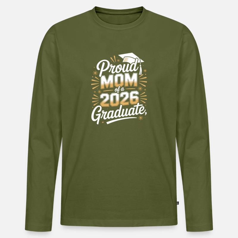 Stolze Mutter eines Absolventen von 2026 - Männer Premium Bio Langarmshirt - Khaki