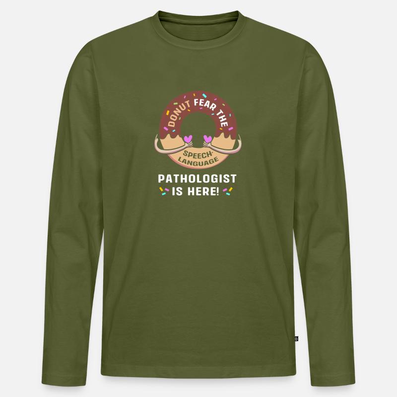 Logopäde Sprachpathologe SLP - Männer Premium Bio Langarmshirt - Khaki