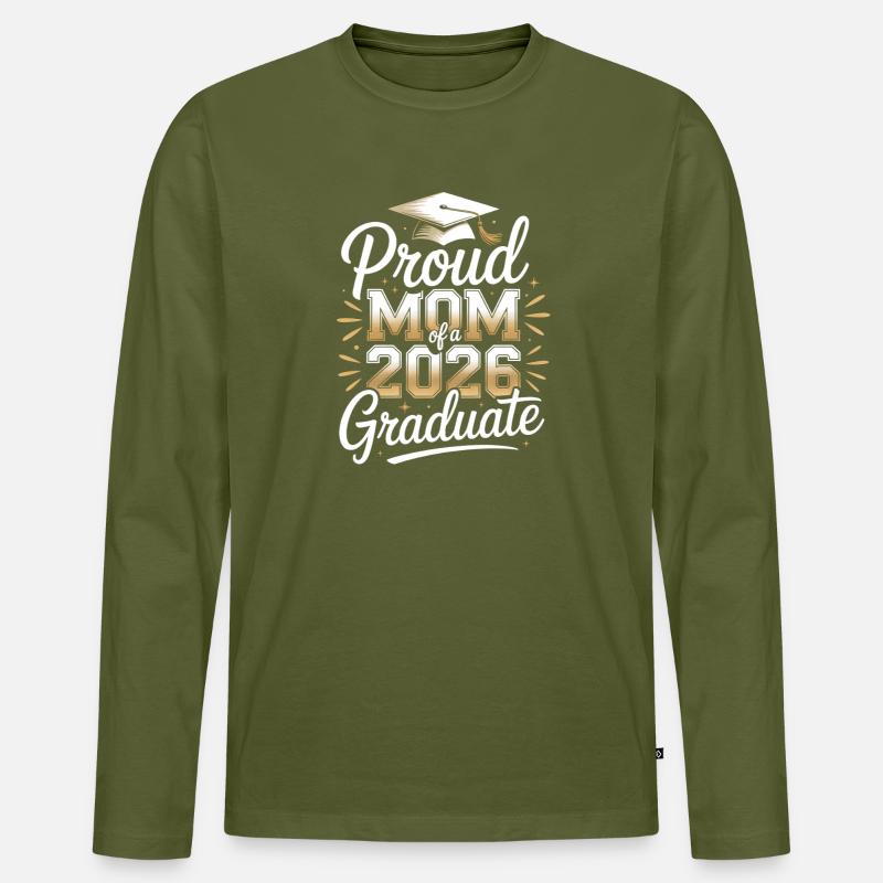 Stolze Mutter des Absolventen 2026 - Männer Premium Bio Langarmshirt - Khaki