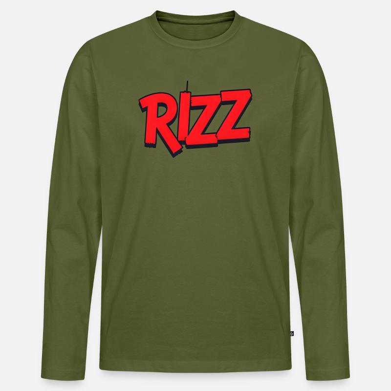 rizz - Männer Premium Bio Langarmshirt - Khaki