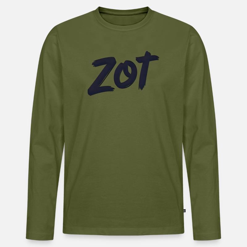 Zot – Flämisches Statement-Hemd - Männer Premium Bio Langarmshirt - Khaki