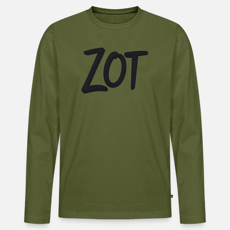 Zot – Flämische Statement-Hemden - Männer Premium Bio Langarmshirt - Khaki