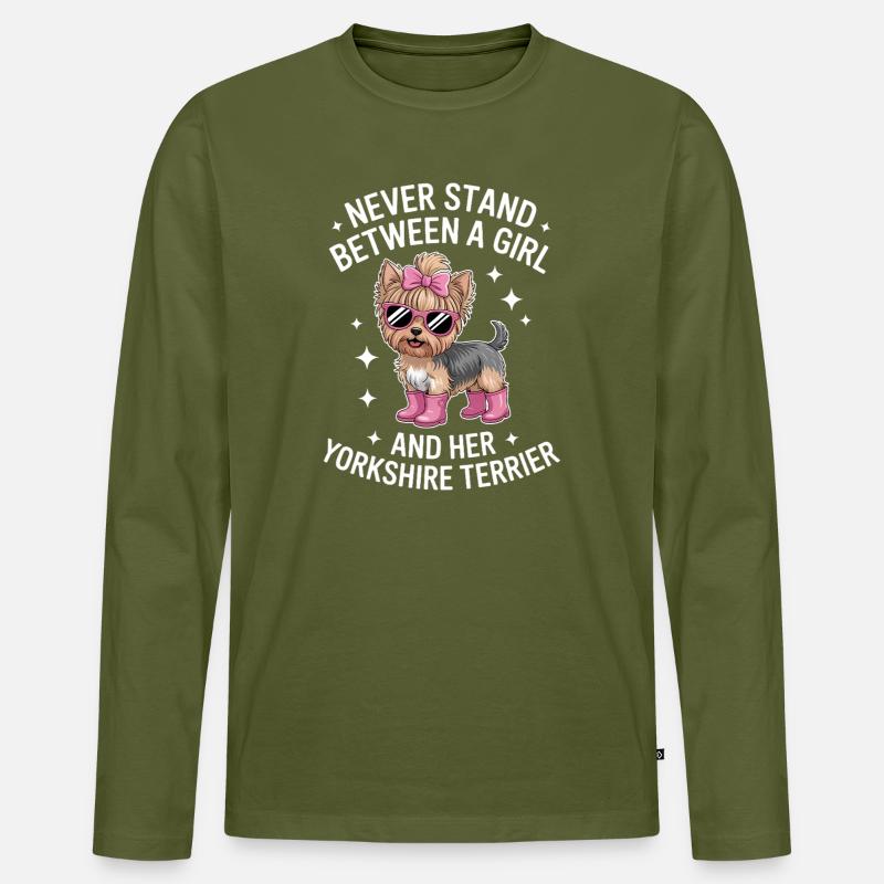 Yorkshire Terrier Witz Yorkshire Terrier Geschenk - Männer Premium Bio Langarmshirt - Khaki
