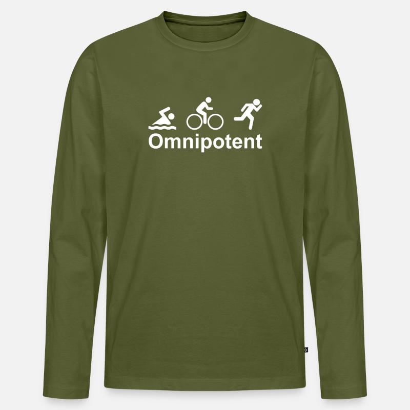 Omnipotent - Männer Premium Bio Langarmshirt - Khaki