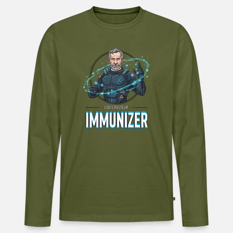 Pasteur-Immunizer-Rüstung - Männer Premium Bio Langarmshirt - Khaki