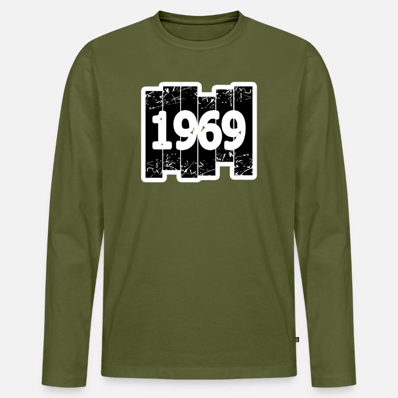 1969 - Männer Premium Bio Langarmshirt - Khaki