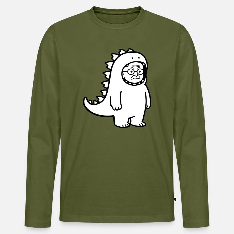 Karnevalmuffel Opa - Männer Premium Bio Langarmshirt - Khaki