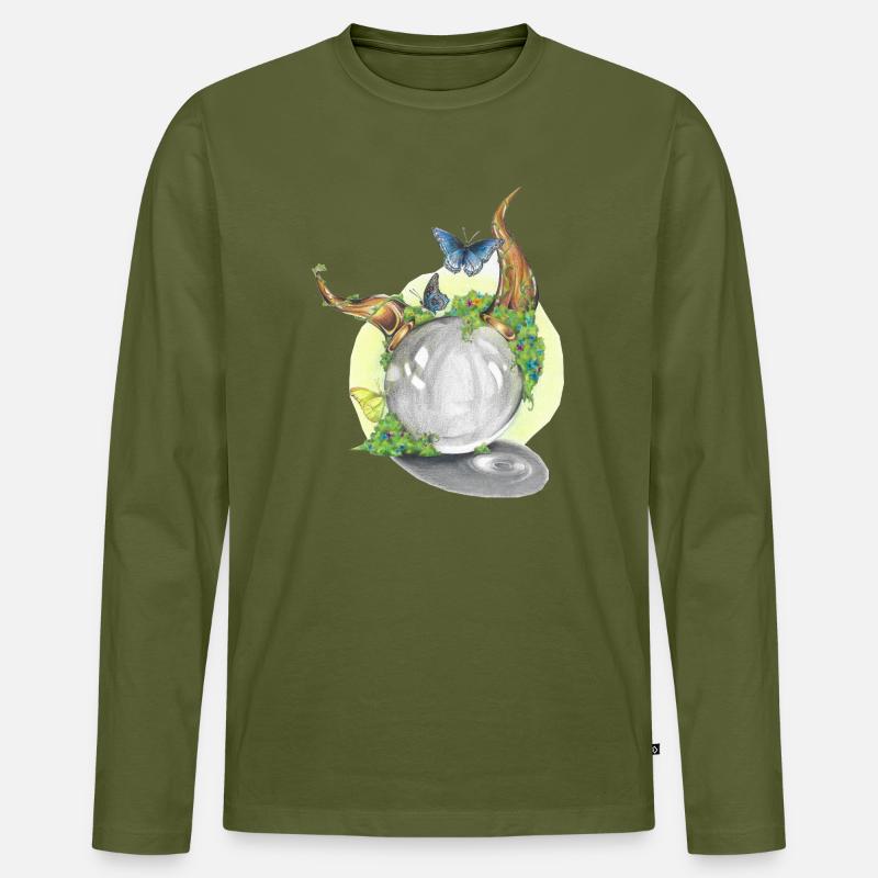 02. Bewahrerseele - Männer Premium Bio Langarmshirt - Khaki