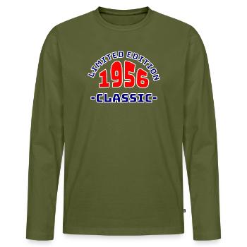Inconnu - T-shirt manches longues Premium bio Homme - kaki - Devant - Nico (187cm)
