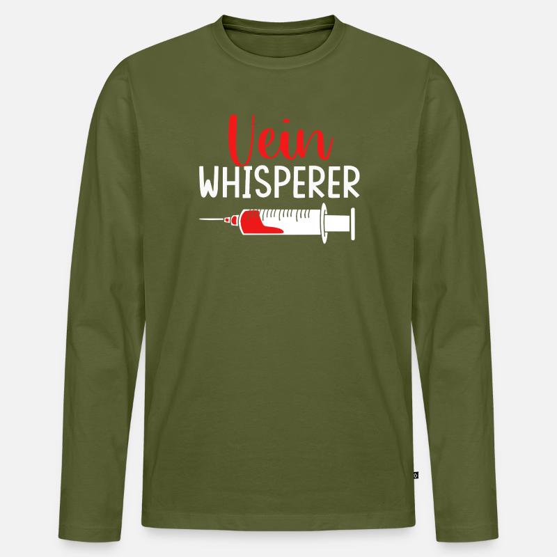 Blutspender Blut Blutspende - Männer Premium Bio Langarmshirt - Khaki