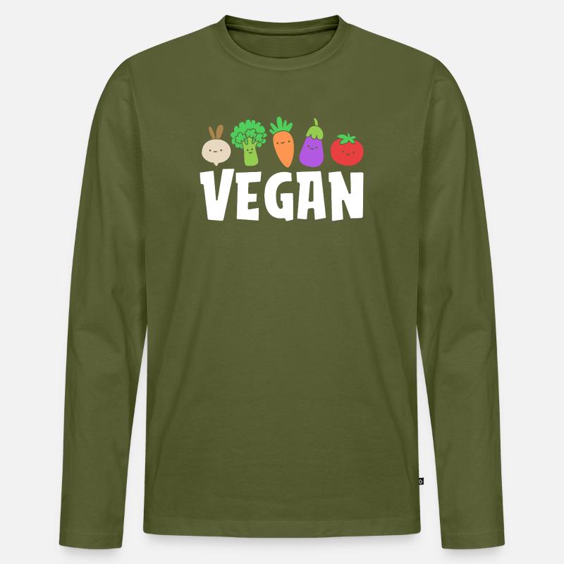 Diätassistent Diät Vegan - Männer Premium Bio Langarmshirt - Khaki