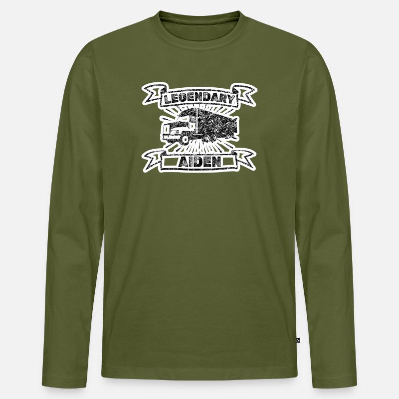 Brummi Aiden - Männer Premium Bio Langarmshirt - Khaki