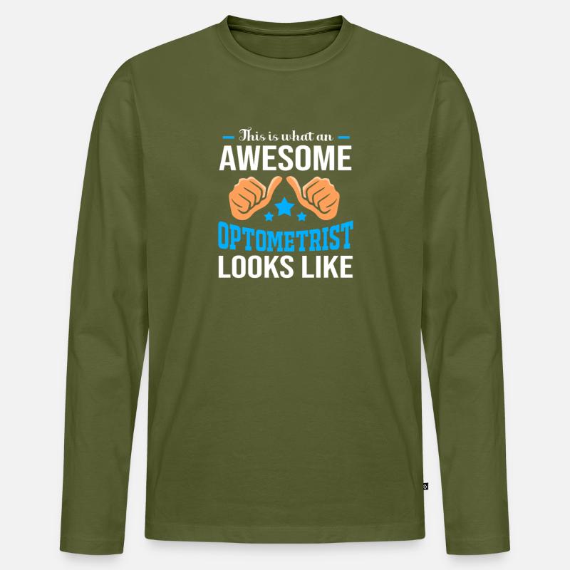 Augenarzt Optik Optiker - Männer Premium Bio Langarmshirt - Khaki
