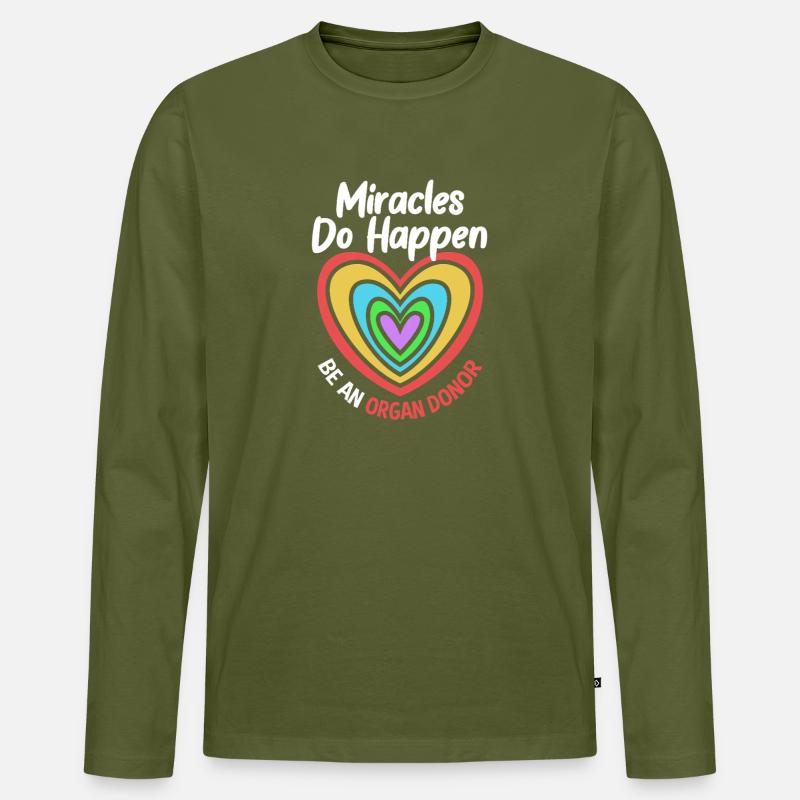 Nierenspender Spender Niere - Männer Premium Bio Langarmshirt - Khaki