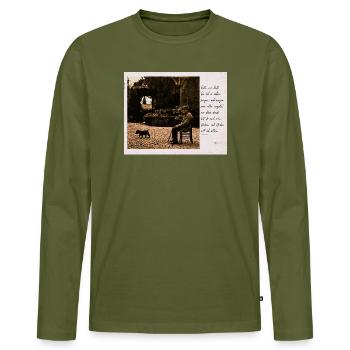 lebensabend theodor storm - Männer Premium Bio Langarmshirt - Khaki - Vorne - Nico (187cm)