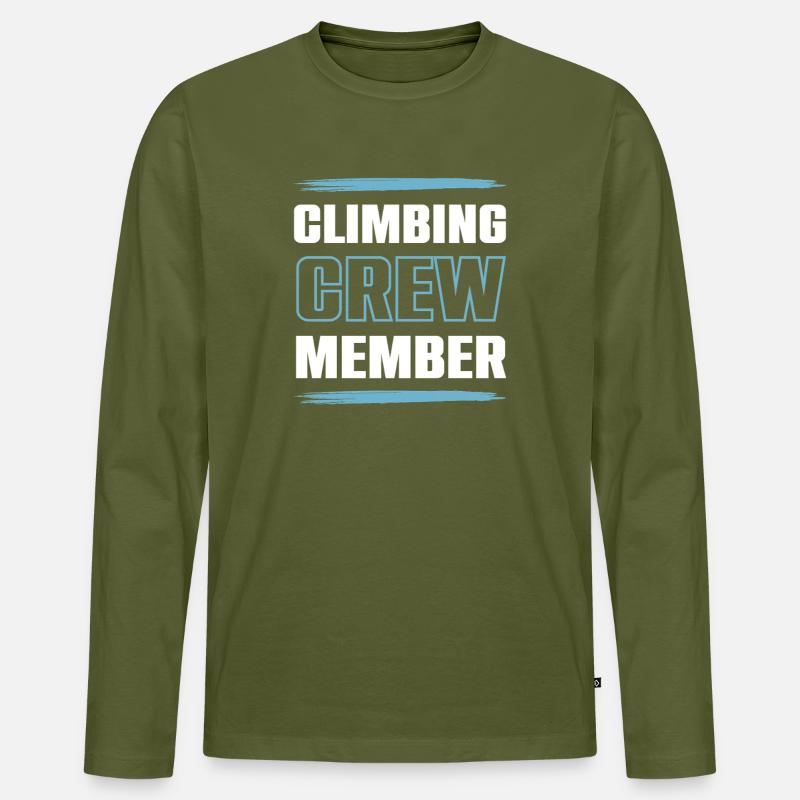 Climbing Crew - Männer Premium Bio Langarmshirt - Khaki