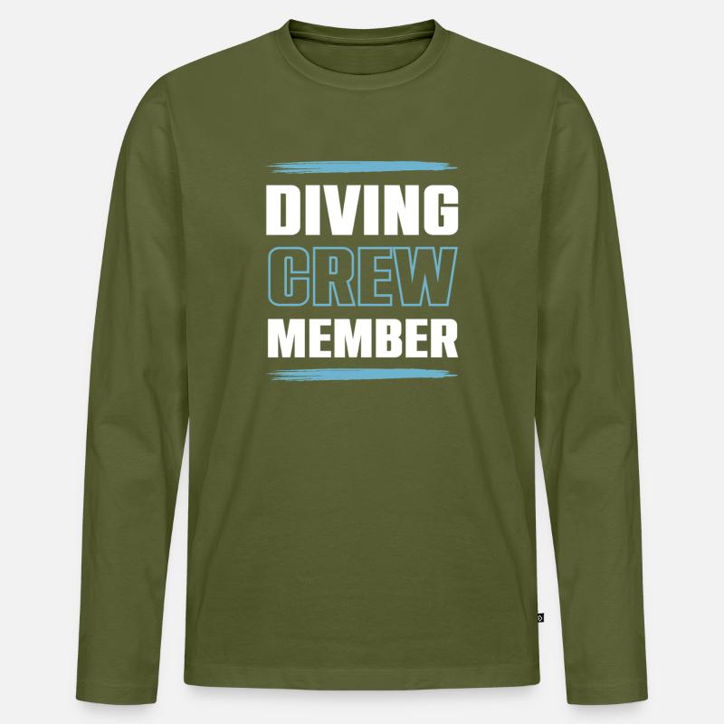 Drinking Crew - Männer Premium Bio Langarmshirt - Khaki