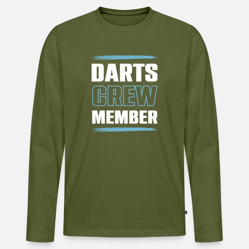 Darts Crew - Männer Premium Bio Langarmshirt - Khaki