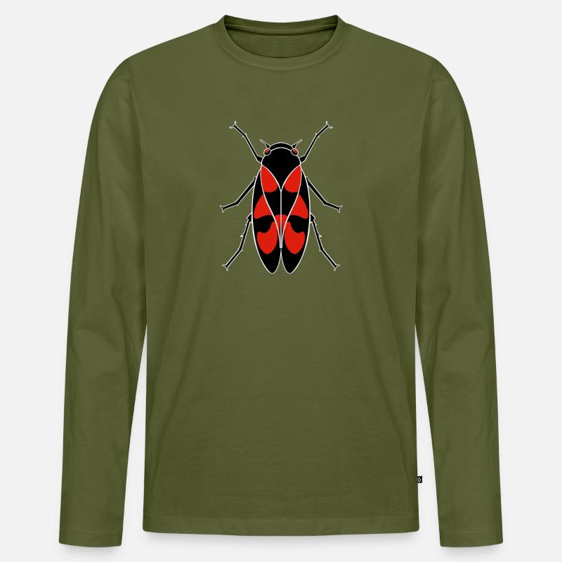 Blutzikade - Männer Premium Bio Langarmshirt - Khaki
