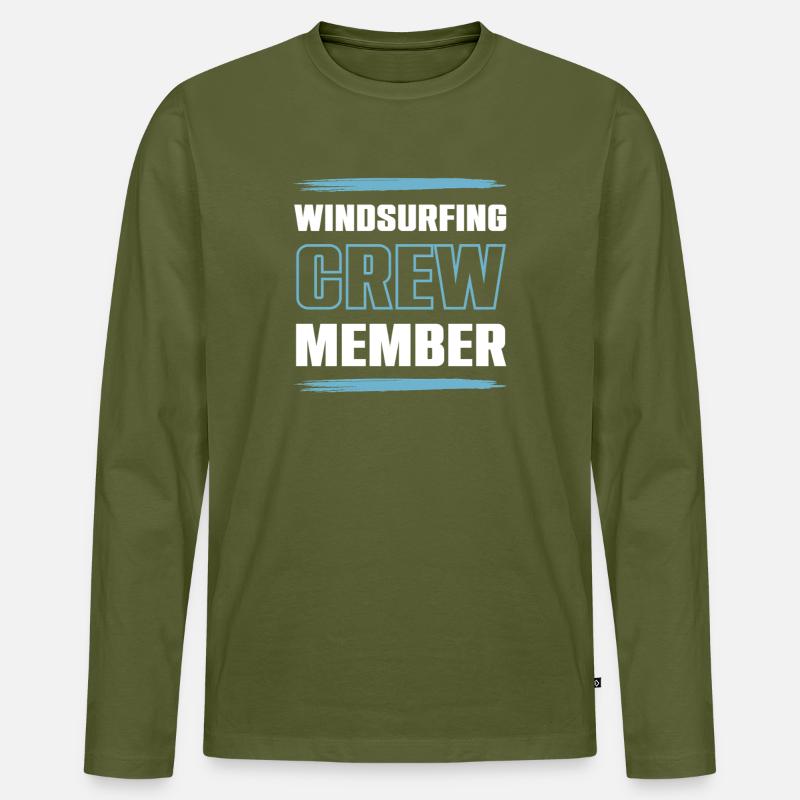 Windsurfing Crew - Männer Premium Bio Langarmshirt - Khaki