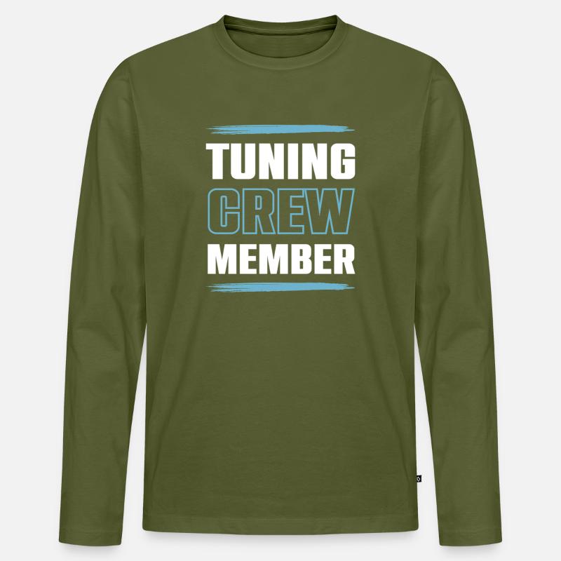 Tuning Crew - Männer Premium Bio Langarmshirt - Khaki