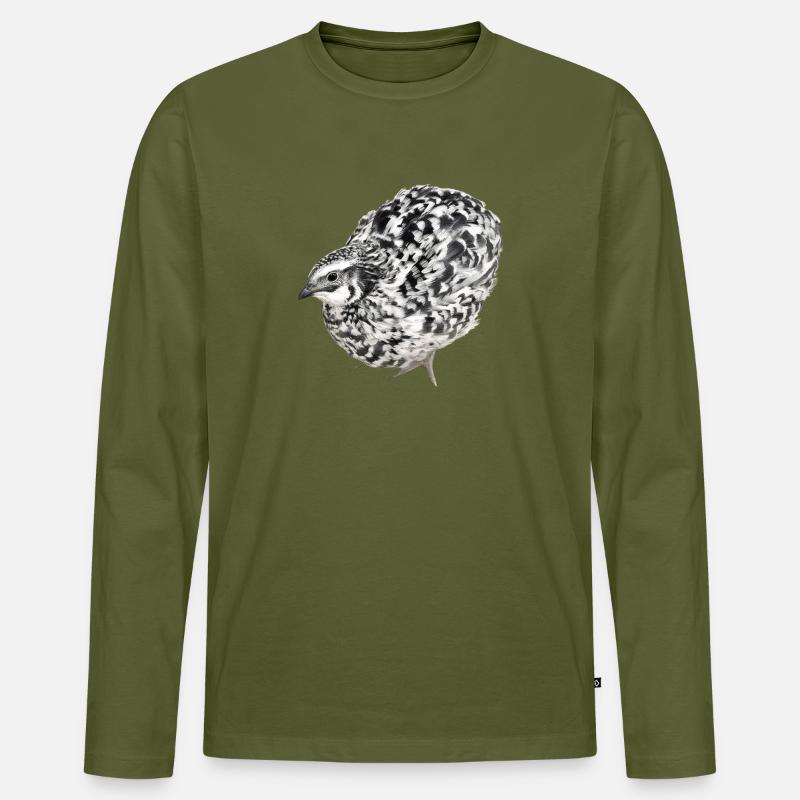 Wachtel Sparkel - Fee - Männer Premium Bio Langarmshirt - Khaki
