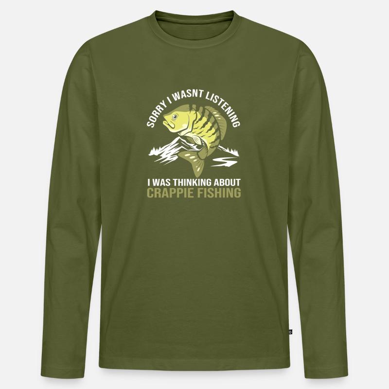 Crappie Fisch Barsch Sonnenbarsch - Männer Premium Bio Langarmshirt - Khaki