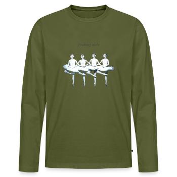 freaking niche - Men's Premium Organic Long Sleeve Shirt - khaki - Front - Nico (187cm)