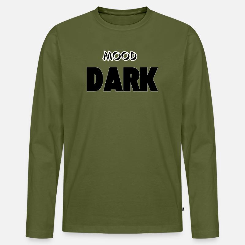 Stimmung: Dunkel - Männer Premium Bio Langarmshirt - Khaki
