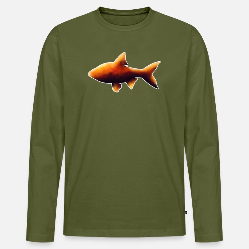 Plötze.1 - Männer Premium Bio Langarmshirt - Khaki