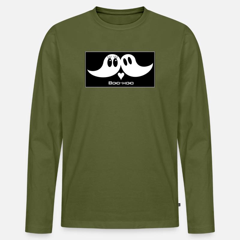 Geister, Liebling - Männer Premium Bio Langarmshirt - Khaki