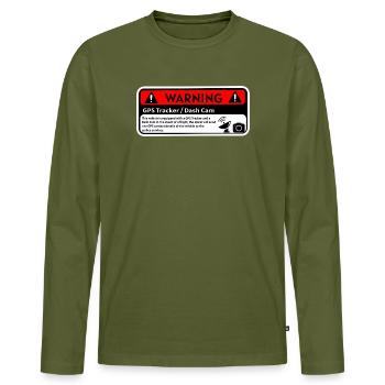 Dashcam GPS-Alarm - Männer Premium Bio Langarmshirt - Khaki - Vorne - Nico (187cm)