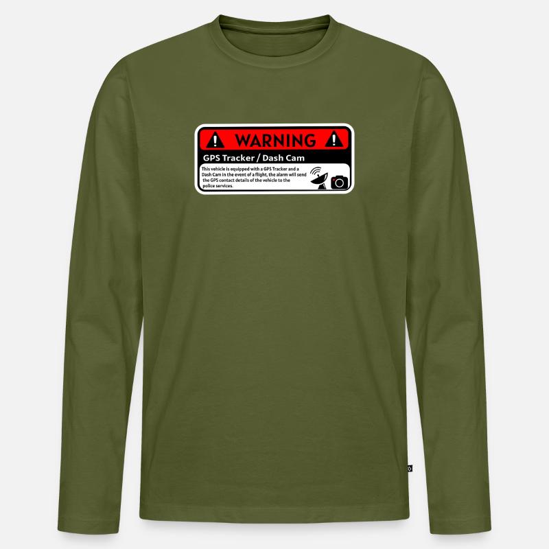 Dashcam GPS-Alarm - Männer Premium Bio Langarmshirt - Khaki