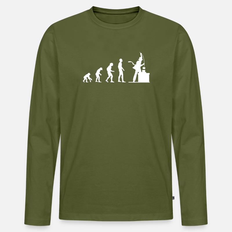 schornsteinfeger_rauchfangkehrer_chimney_sweepe - Männer Premium Bio Langarmshirt - Khaki