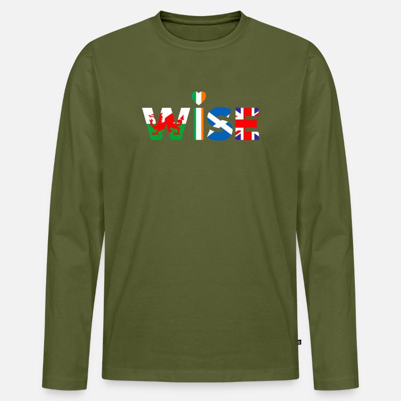 Weise - Männer Premium Bio Langarmshirt - Khaki
