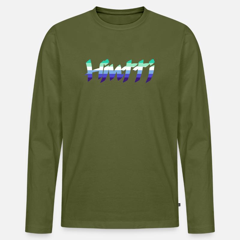 Schwuler Mann - Männer Premium Bio Langarmshirt - Khaki